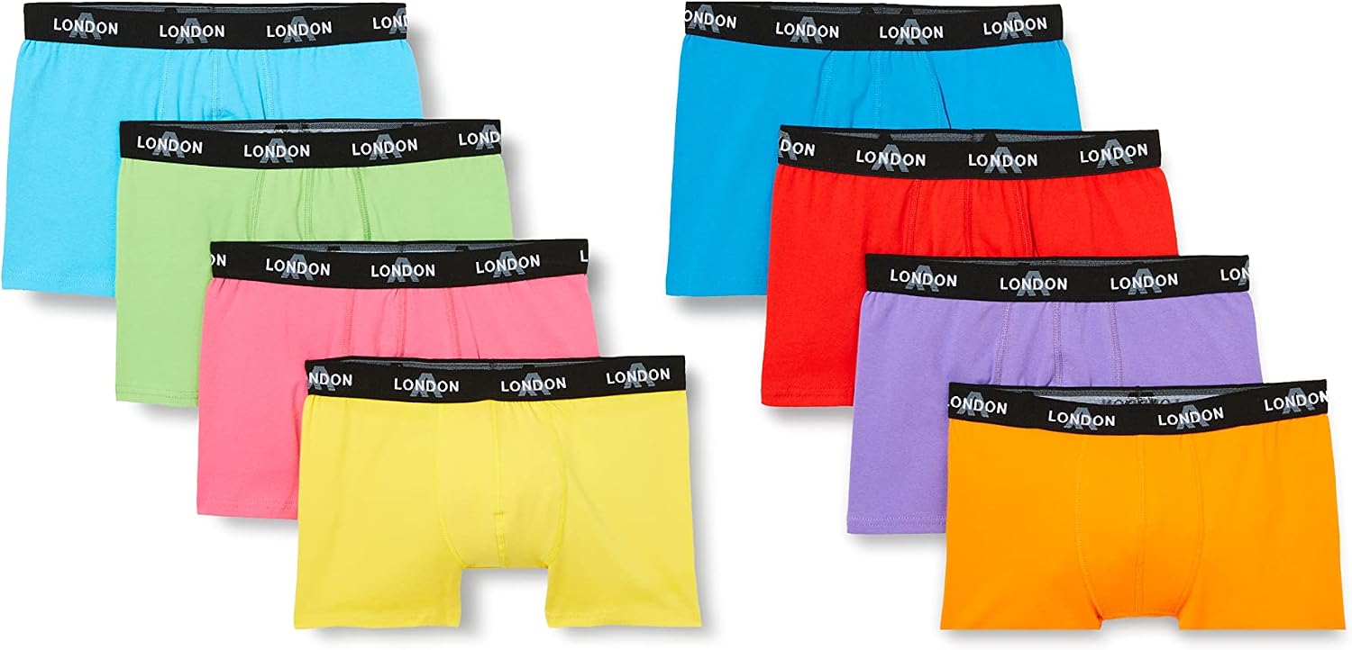 FM London 48-Pack Mens Boxers with Elastic Waistband | Soft Boxer Shorts Men with HyFresh Technology for Odour Protection, Stretch Fit Mens Underwear for Everyday Wear