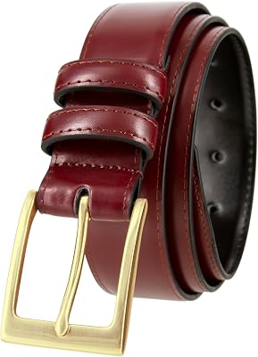 Mens Belt Classic Genuine Leather Smooth Dress Belt 1-3835mm Wide