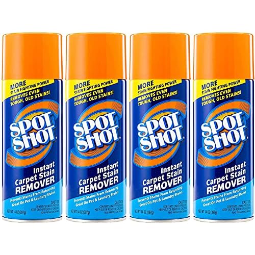 Spot Shot Instant Carpet Stain Remover Aerosol 14 oz can, Pack of 4