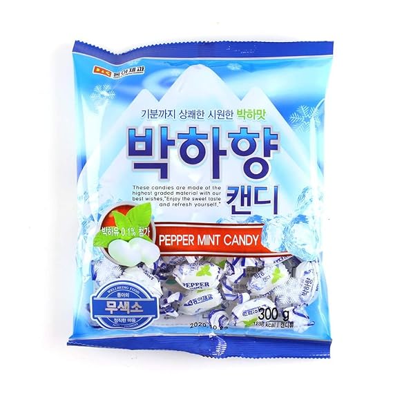 LENITH Korean Assorted Popular Fruit Flavored Candy Pieces (Peppermint)