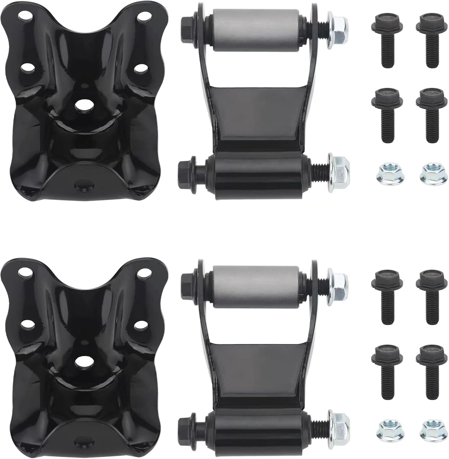 USTAR Rear Leaf Spring Shackle Hanger Bracket Kit Fit for Ford Ranger 1986-2011, Mazda B2300B3000B4000 1994-2010, Mazda B2500 1998-2001 722-001 722-010 4Pc Pack