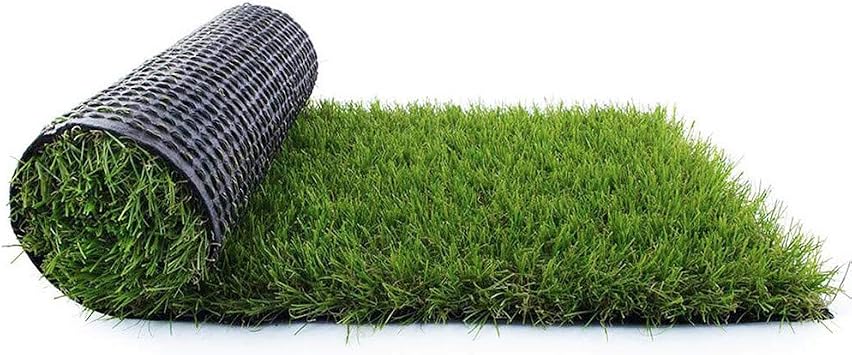 Fas Home Artificial Grass Turf 1.38" Custom Sizes,Fake Grass Indoor/Outdoor Rug Synthetic Lawn Carpet,Faux Grass Landscape for Decor,Astroturf for Dogs with Drain Holes