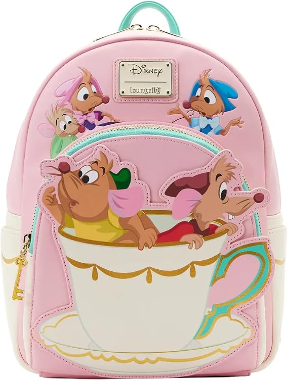 Loungefly Cinderella Gus and Jaq Teacup Mini Backpack