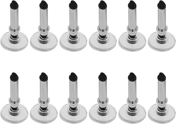 12 Pieces Silver Universal Stylus Replacement Disc Tips Round Shape Replaceable Stylus Pen Disc Tips for Touch Screen Stylus Pen Disc Tips Accessories