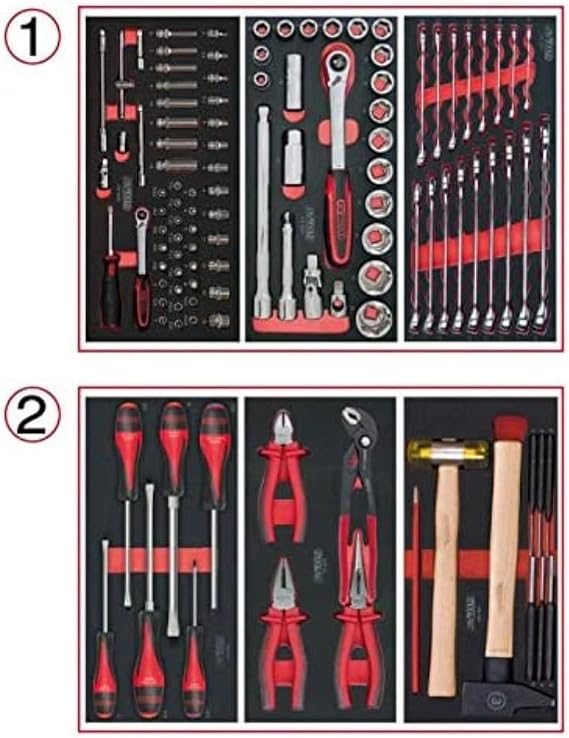 KS Tools 714.0114 Material-114 Tools 2 Drawers for Workshop Trolley