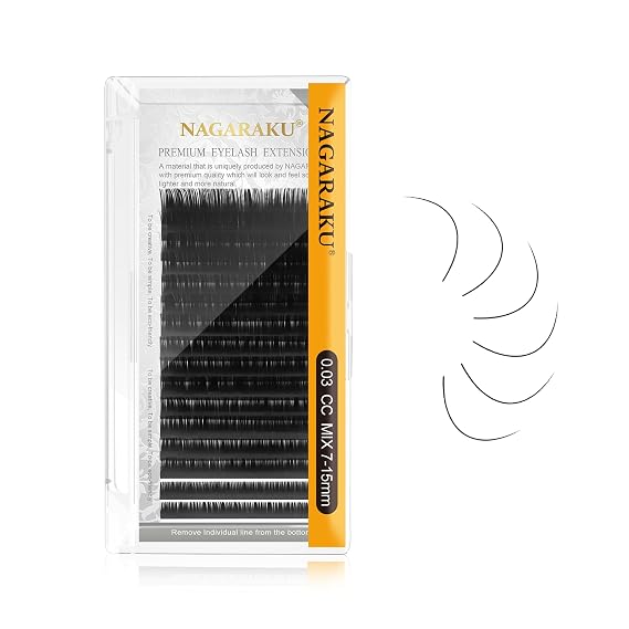 NAGARAKU Classic Individual Lash Extensions 0.03 CC 7-15mm Mix
