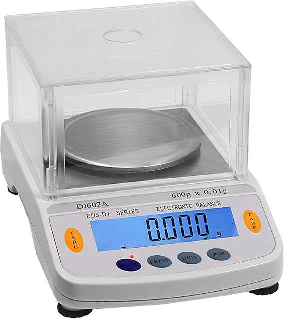 High Precision Laboratory Analytical Balance 300-1200g/0.01g Electronic Precise Count Scale - Multi-functions Lab Digital Balance with External LCD