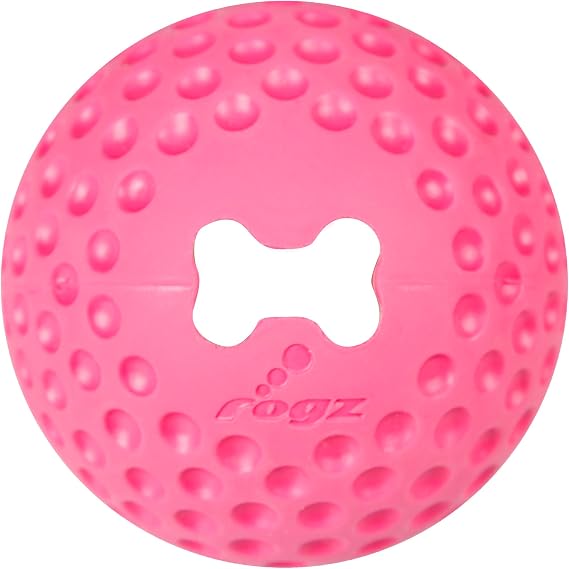 Rogz GU02-K Gumz Ball Dog Toy, M, Pink