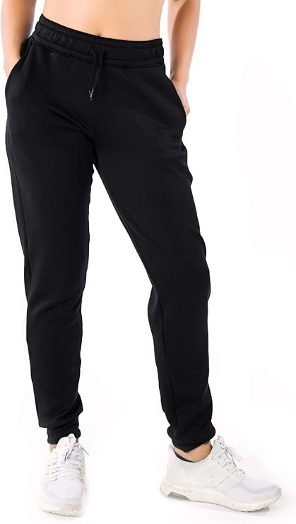 Yogipace Women's High Rise Fleece Lined Joggers with Pockets, 25"-34" | Petite/Regular/Tall, Soft Stretch Jogger Pants, Winter Thermal Sweatpants, Cold Weather Workouts, Running, Lounge, Travel