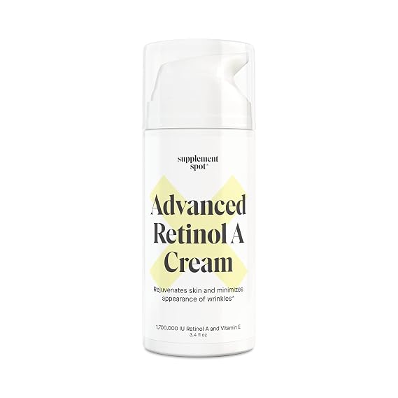 Advanced Retinol A Cream - Moisturizer w/Vitamin E, Coconut & Almond Oil- Retinol Daily Anti-Aging Cream for Face for Smoother Looking Skin (3.4 oz)