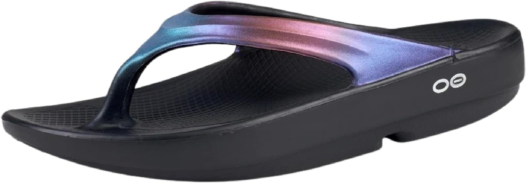OOFOS OOlala Luxe Recovery Sandal, Midnight Spectre - Womens Size 6