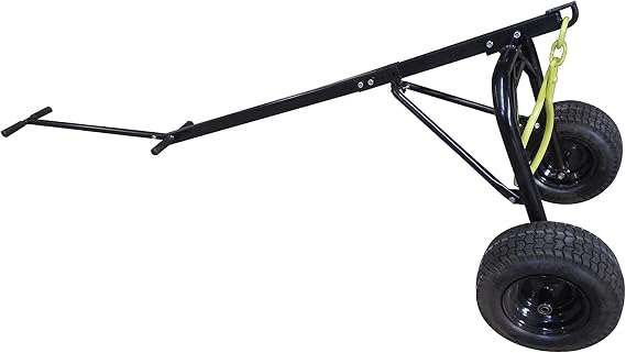 Timber Tuff Steel Log Carrier Dolly with Skidding Arch, 1000 Pound Capacity, Tow Rocks, Boulders, Fallen Branches, or Logs with a Riding Mower or ATV
