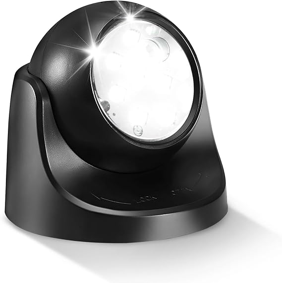 Motion Sensor Outdoor Lights - Outdoor Motion Sensor Light Battery Operated Wireless Spotlight Motion Detector Security Light Auto On Off for Sheltered Porch Stair Hallway Garage Wall Shed (1 Pack)