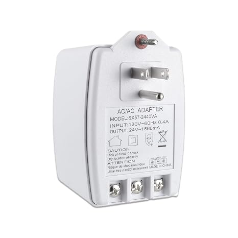 24V 40VA Plug in Thermostat and Doorbell Transformer Compatible with Nest, Ecobee, Sensi and Honeywell Thermostat and All Versions of Ring Doorbell