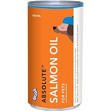 Drools Absolute Salmon Oil Syrup - Dog Supplement, 150 ml for All Breed Sizes for Dogs Preservative-Free