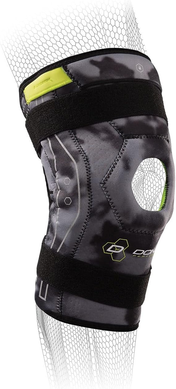 DonJoy Performance Bionic Knee Brace – Hinged, Adjustable Patella Support, Lateral / Medial Ligament (ACL, MCL, LCL), Meniscus, Knee Sprains for Soccer, Basketball, Skiing, Hockey, Running, Water