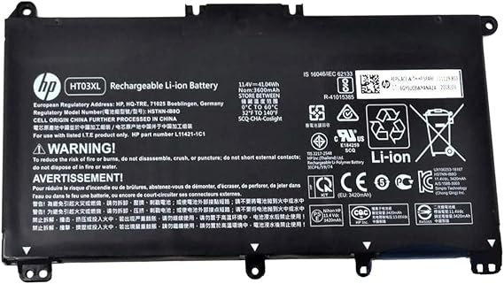 HP HT03XL L11119-855 Battery for Pavilion 15-DA 15-DB 15-DW 15-CS 15-DY 17-by 17-CA 14-CE 14-CF 14-DF 14-DQ 14-DK 15-CS0053CL 15-DW0033NR 15-DA0014DX L11421-542 L11421-2C2 HSTNN-UB7J HSTNN-DB8R