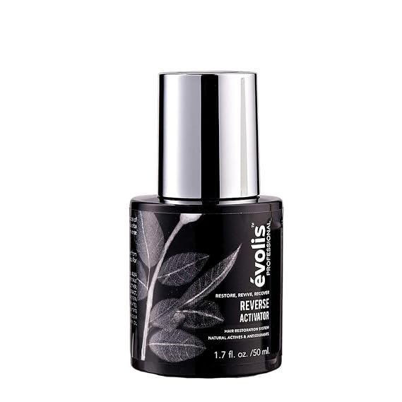 EVOLIS Reverse Activator Hair Growth Serum for Thinning Hair (1.7 fl oz) | Clinically tested hair growth serum - FGF5-blocking formula targets thinning hair and postpartum shedding in women and men.