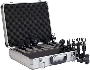 AUDIX FP5 Fusion Series 5-piece Drum Mic Kit for Kick, Snare, and Toms with Travel Case - Black