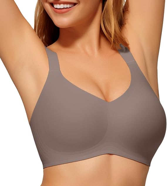 LetsJoli Jelly Bras for Women Plus Size Full Coverage Supportive Wireless