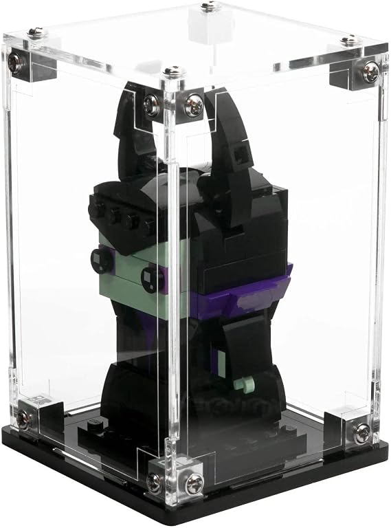 Display Case Compatible with Lego BrickHeadz: Single (1) - Clear Acrylic Dustproof Showcase - Set Not Included