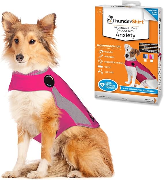 ThunderShirt for Dogs, Large, Pink Polo - Dog Anxiety Vest