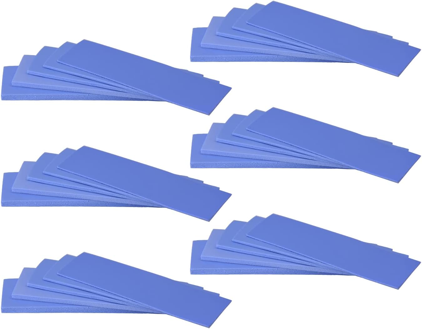 HASAYAKI 30 Pack Thermal Pads, 20×67 mm by 5 Thickness 0.5 | 1 | 1.5 | 2 | 3 mm, Thermal Conductivity 2.0 Wm.k, Self-adhesive & Soft, Ideal for Repairing and Cooling Electronics