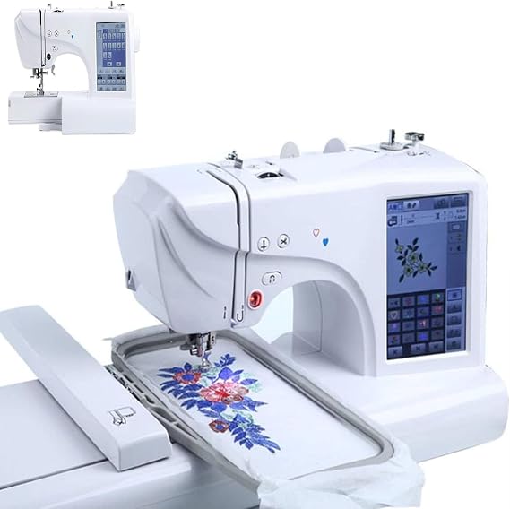 Automatic Threading Sewing Machine Embroidery Quilting Machine Digital automatic sewing machine with 7'' Lcd Screen 210 Built-in Letters and 30 Pattern Borders