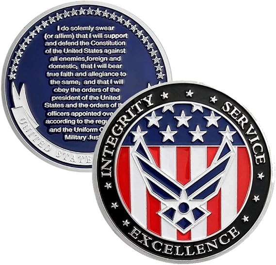 US Air Force for Airman's Gifts Oath of Enlistment Challenge Coin