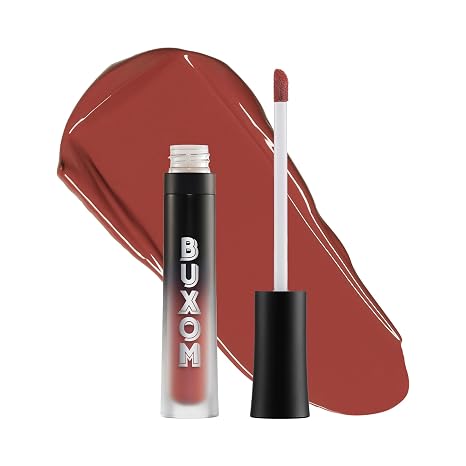BUXOM Full-On Plumping Liquid Matte Lipstick, 8HR Long Wear, Lip Plumper with Vitamin E, Hyaluronic Acid & Plumping Peptide Complex, Transfer-Proof, Cruelty-Free