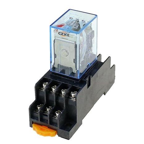 1set MY4NJ 14PIN 4DPDT Electronic Micro Mini Electromagnetic Relay 5A Coil with PYF14A Socket Base DC12V DC24V AC110V 220V 380V(DC 24V)