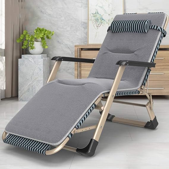 Folding Reclining,Reclining Zero-Gravity Recliner, Folding Zero-Gravity Reclining Chairs, Patio Chairs With Cushions, Outdoor Reclining Chairs In The Garden-Black