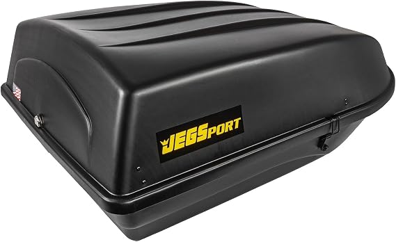 18 cu. ft. Rooftop Cargo Carrier, Weatherproof Hard Shell, 110 lb. | 18 Cubic Ft, Weighs 28 lbs. (empty), 3-Point Locking System, Heavy Duty Plastic