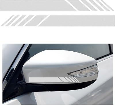 2 PCS Car Rear View Mirror Stickers for Mercedes Benz B-Klasse W245 2005-2011,Waterproof Auto Side Rearview Mirrors Decal Stripes, Rearview Mirror Anti-Collision,White
