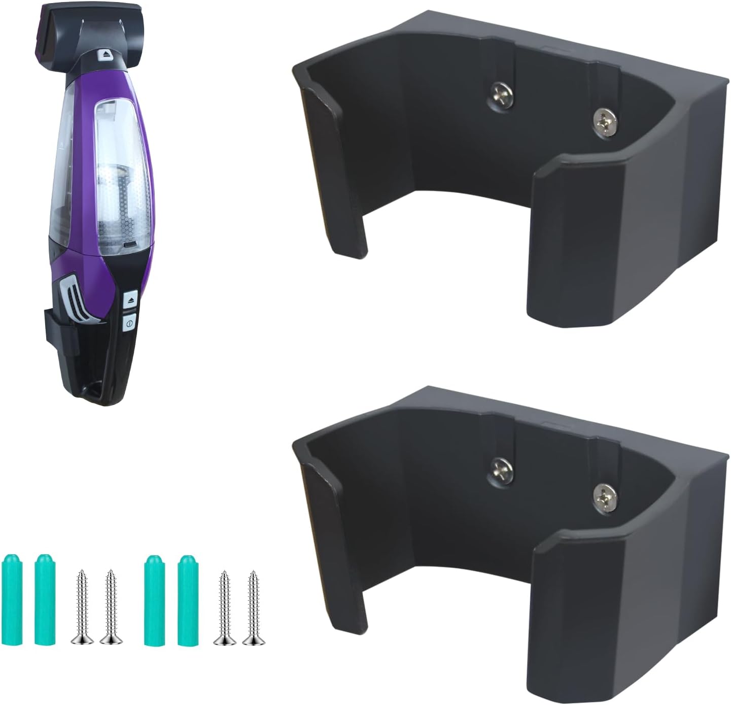 Wall Mount Compatible with Bissell 2390 2390A 2284W 23903 Pet Hair Eraser Lithium Ion Cordless Hand Vacuum 2 Packs