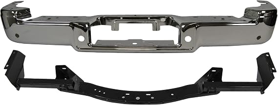 BUNDLE Rear Bumper Chrome Face Bar Reinforcement Bar For F150 Flareside 2004-2009 w/Ho FO1102352