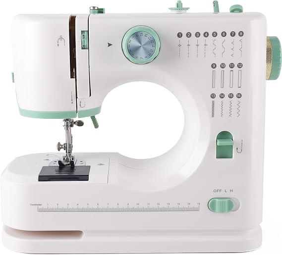 Twin Needle Sewing Machine, 16 Stitches Double Thread for Beginners