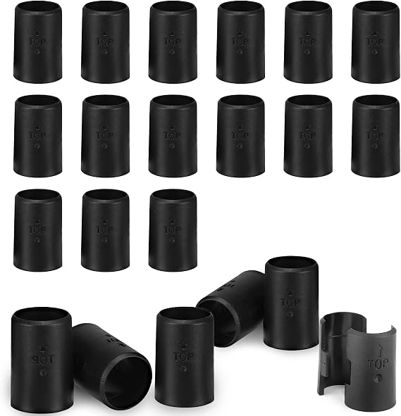 30 Pack Black Wire Shelf Clips 1 inch Wire Shelf Clips, Plastic Shelving Clips Shelf Lock Clips Round Plastic Clips, Shelf Support Clips for Wire Shelving System (15 Pairs)