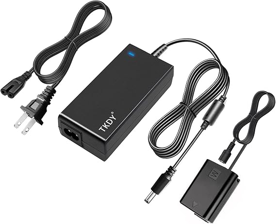 NP-FW50 Dummy Battery for Sony ZV-E10, AC-PW20 Power Supply Adapter. | ACPW20 Compatible for Sony Alpha ZVE10 A6400 A6300 A6100 A6000 A5100 A7 A7II Cameras.