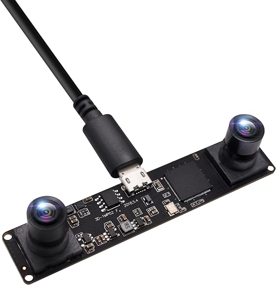SVPRO 960P USB Stereo Camera Module for 3D,VR, Synchronized Dual Lens,USB2.0 Driverless for Windows,Linux,Android,MacOS,CMOS OV9712 Webcam Board for Person Count & Biometric Retina & 3D Printer