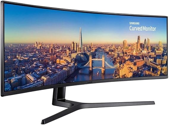 Samsung Business C49J890DKN, CJ890 Series 49 inch 3840x1080 Super Ultra-Wide Desktop Monitor for Business, 144 Hz, USB-C, HDMI, DisplayPort,
