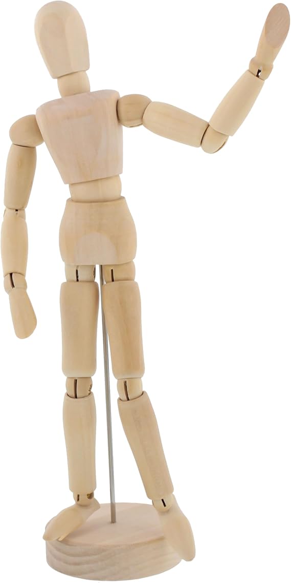 US Art Supply Wood 8" Female - Artist Drawing Manikin Articulated Mannequin with Base and Flexible Body - Perfect for Drawing The Human Figure (8" Female)