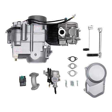 4-Stroke Engine Motor Kit, 125cc Engine ATV Motor, Single Cylinder Manual Clutch Motor Engine for CRF50 / CRF70 / XR50 / XR70 / Z50 / Z50R, Engine Kit Motorcycle Engine with Kick Starter