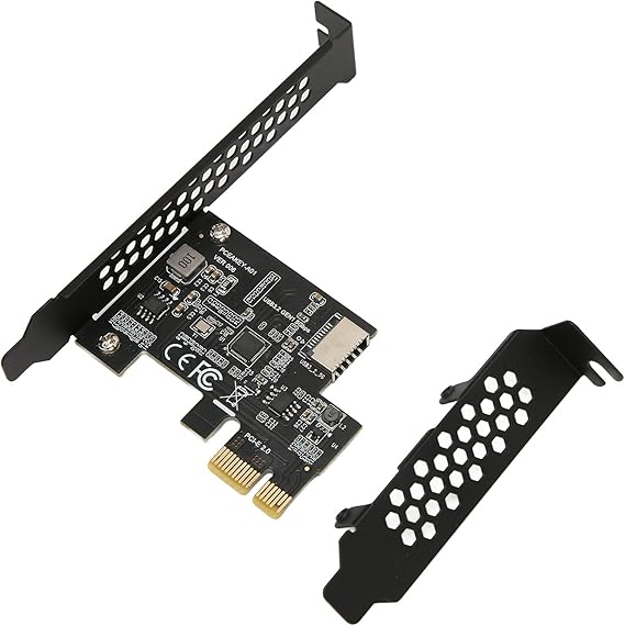 PCIe to USB 3.2 Expansion Card, 5Gbps Type C Front Panel PCIE X1 to USB3.2 Gen1 A Key Type E 20PIN Adapter Card Supports (PCIE X1 to USB3.2)