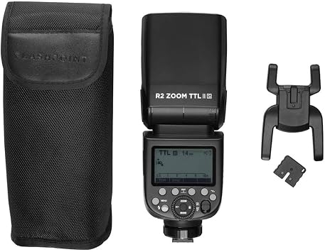 Flashpoint Zoom II AA R2 TTL On Camera Flash Speedlight for Sony, 76ws 2.4GHz 1/8000s HSS Speed Light with 0.1-2.6s Recycle Time, 4X AA Alkaline 1.5v LR6 Batteries, 330 Full-Power Flashes