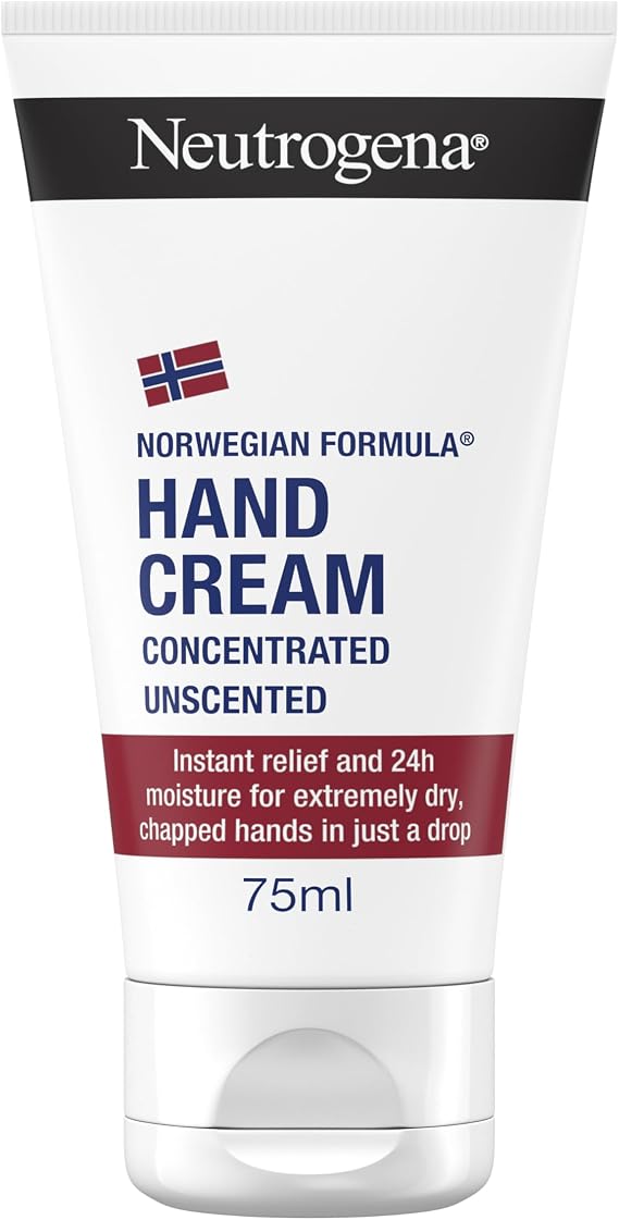 Neutrogena Norwegian Formula Hand Cream Concentrated Unscented (1 x 75ml), For Immediate and Lasting Relief With Glycerin and Vitamin E, (300 Applications), Perfect for Christmas Gifting
