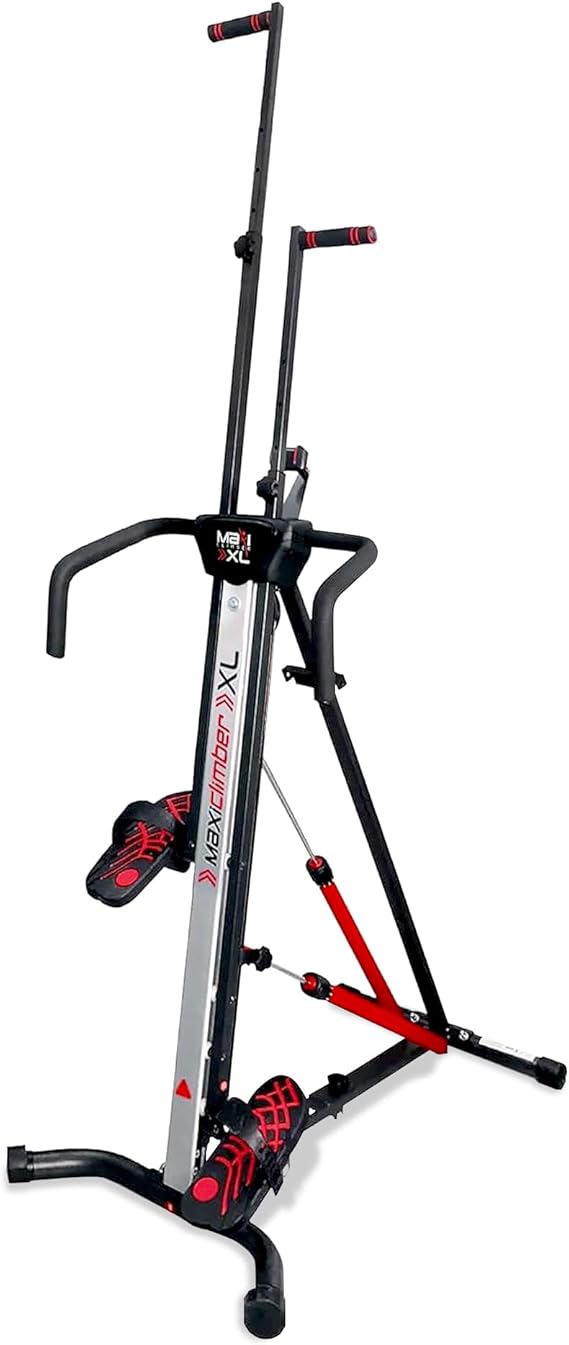 MaxiClimber XL Vertical Climbers - the Original Compact, Mountain Climber, Stair Stepper Exercise Machines - XL-2000 HRS (Hydraulic Resistance System, 12 Level) - Free Coach-led Classes & Fitness App