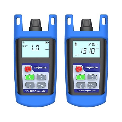 Fiber Optic T25M Optical Power Meter+T15M-S Optical Light Source SM 1310/1550nm Loss Test Tools