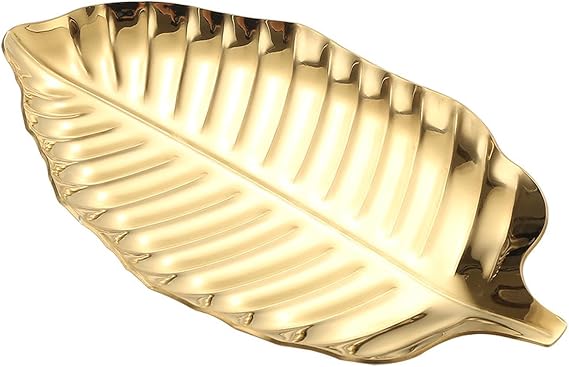 Gold Spoon Rest for Kitchen Counter, Stainless Steel Leaf Spoon Holder, Coffee Spoon Rest Utensil Rest, Dessert Jewelry Storage Rack, Kitchen Decor(gold)