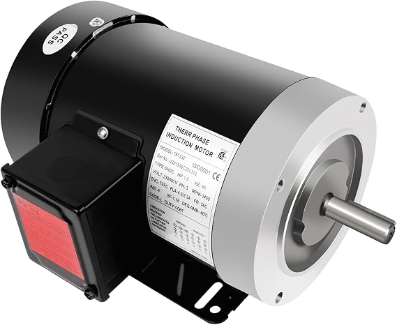 General Electric Motor 1.5HP,3450RPM Three Phase 230/460V TEFC | Shaft Diameter 5/8",Shaft Length 1.88" 56C Frame AC Motor 2 Pole 60HZ